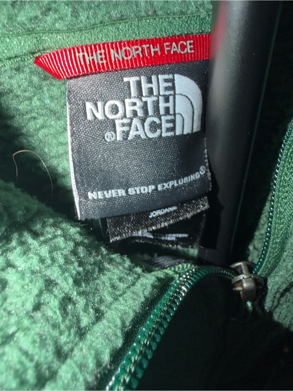 The North Face Men's Forest Green Half-Zip Fleece Jacket
